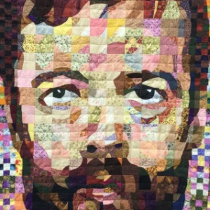 fabric collage portraits